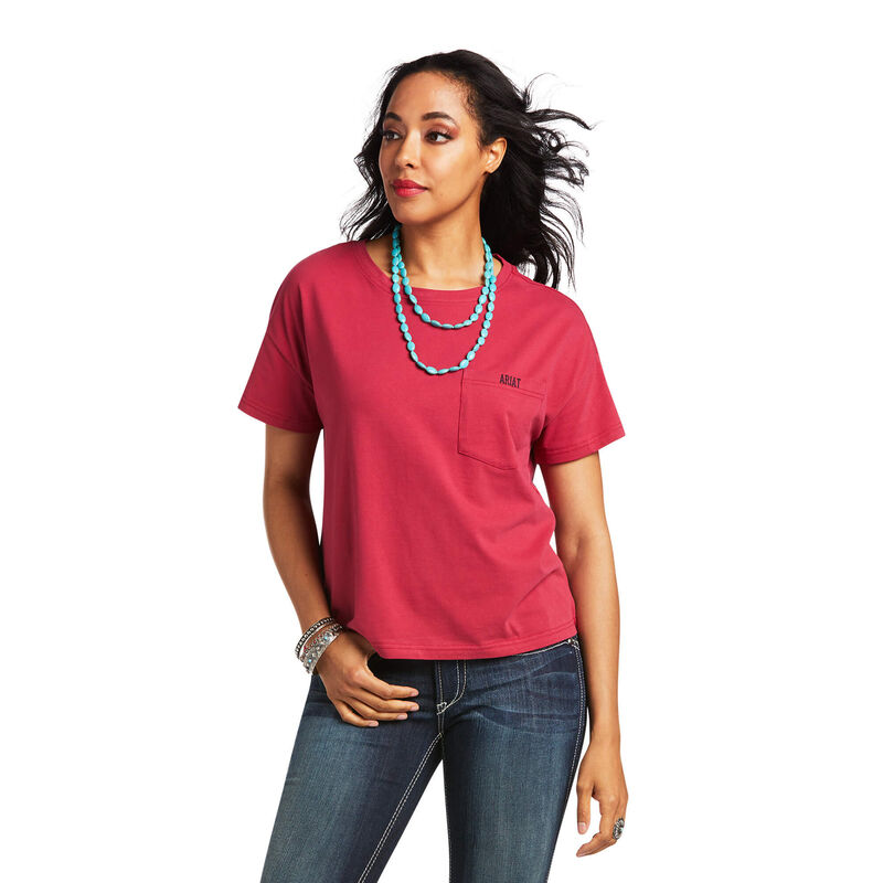 Ariat T-Shirts Damen - Rodeo Show Rot ( HDBOA-8670 )